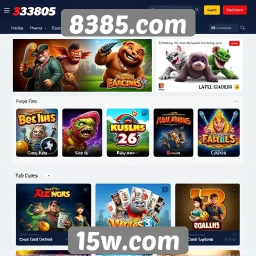 Comparação de jogos disponíveis no 8385.com e concorrentes
